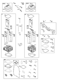 Cylinder Head Group Diagram and Parts List for 305447-0600-G1 200000 - 399999 Briggs and Stratton Engine